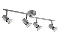 SEESEER LED Ceiling Light Rotatable, Swivel Design, 4 Way Pendant Spotlight Bar with 4X 3W GU10 LED Light Bulbs, Angle Adjustable Indoor Lighting for Kitchen, Living Room and Bedroom