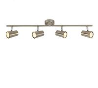 SEESEER LED Ceiling Spots, Rotate, 4 Light Ceiling Bar, Spotlight, Include 4 X 3W LED Bulbs, Angle Adjustable Indoor Lighting for Kitchen, Living Room and Bedroom