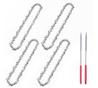 SEESII 6 Inch Chainsaw Chain 4 Pack with Sharpening Kit - 1/4" LP .043" Gauge 36 Drive Links, Compatible with SEESII 334411 6-inch, SINPY MNCS-118, Supstable 6C12S, WITKID, and More