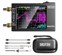 SEESII NanoVNA-H Antenna & Vector Network Analyzer 10KHz-1.5GHz with 2.8" EVA Protective Case, Waterproof & Shockproof, Measures S-Parameters, SWR, Phase, Delay, Smith Chart