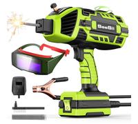 Seesii Portable Welding Machine 220V with Auto Darkening Goggles: Hand held IGBT Inverter ARC Welder Gun Stick Welder - 5 Variable Adjustment for 3/32"-1/8" Rods and DIY,Professional Use(Green)