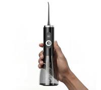 SEESMILE Water Flosser Cordless, 100-Modes Portable Dental Floss Water Picks, 150-Psi High Pressure for Teeth Cleaning and Flossing, 300ML & IPX7 Electric Floss for Braces Kids Travel Home Black