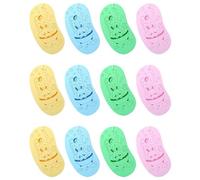 SEESUNO 12 Pack Exfoliating Bath Sponges, Body Scrubber for Dead Skin Removal, Gentle Peeling Shower Brush