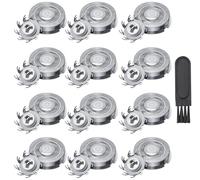 SEESUNO 12 PCS Shaver Replacement Heads Compatible with Pitbull Skull Gold Pro & Platinum Pro with 1 Cleaning Brush