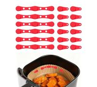 SEESUNO 18 Pcs 100 Degrees Celsius Heat Resistant Silicone Air Fryer Magnets for Parchment Paper Secures, 2 Styles