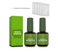 SEESUNO 2 Pcs 15ml Magic Remover Gel Polish for Nails in 3 to 5 Minutes with 1 Pcs Cuticle Pusher Tool and 50 Pcs 100 Eye Sandpapers