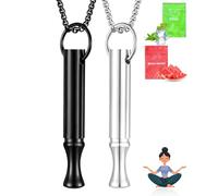 SEESUNO 2 Pcs Breathing Resistance Necklace with Filter Kit, Breath Free Necklace for Pressure