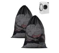 SEESUNO 2 Pcs Large Laundry Bags 60x90cm - Heavy Duty Washing Mesh Bags with Drawstring for Machine, Protective Net for Delicates, Clothes & Beddings
