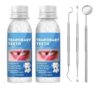 SEESUNO 2 Pcs Temporary Tooth Filling Repair Kit, Moldable False Teeth, Tooth Filler for Fixing Broken,Teeth Repair & Replacement Kit