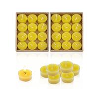 SEESUNO 24 Pcs Beeswax Tealight Candles, Bees Wax Candles UK for Relaxation and Handmade