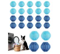 SEESUNO 24 Pcs Pet Hair Remover Washing Machine, Pet Fur Catcher Balls for Dog Cat and Laundry Bedding Clothes
