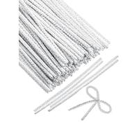 SEESUNO 400 Pcs 15.5 cm Long White Pipe Cleaners for Diy Craft and Inside the Thin Pipe Cleaning
