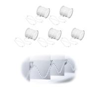 SEESUNO 5 Rolls Vertical Blind Chain, 10m 100 Clips Vertical Blinds Chains for Home Repair and Diy