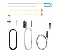 SEESUNO 7 Pcs Drain Unblocker Tool Set, Drain Snake Unblocker for Sink Plumbers Cleaner with 3 M Plumbing Toilet Auger