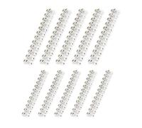SEESUNO Electrical Wire Connectors, 10 Pack of Clear Electric Terminal Block 3A 20A Dual Row 12 Way Wiring Connector Strips
