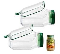 SEESUNO Salad Pod Jar, 2 Pcs Vertical Layering Salad Jars with Lids for Meal Prep, Lunch, Fruit