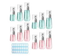 SEESUNO Small Spray Bottle 30ml 60ml 100ml, 12Pcs Mini Travel Spray Bottles for Toiletries Set with 24 Labels, Leak Proof