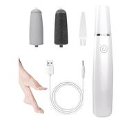 SEESUNO USB Rechargeable Electric Foot File, 2 Speeds & 2 Rollers for Hard and Dead Skin, Portable Callus Remover for Gentle Pedicure Care at Home, White