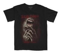 Seether Suffer It All Band Logo T-Shirt in Black | Size: XL Seether Black XL