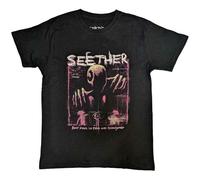Seether T Shirt Beat Down Band Logo Official Mens Black S