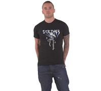 Seether T Shirt Dead Butterfly Band Logo Official Mens Black S