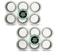 SeeTheTape Cellotape (12 Rolls), 66m x 24mm - Super Clear Tape, Durable, Extra Long, 50 Micron Thickness - Patent Approved Visible Edge Technology, Clear and Visible Edge