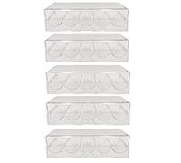 SEETOOOGAMES 5 Pieces Clear Acrylic Poker Chip Rack with lid