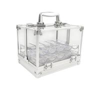 SEETOOOGAMES Acrylic Poker Chip Case - 600pcs Casino Chips Carrier with 6 Trays