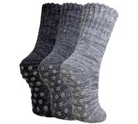 SeeyAN Merino Wool Grip Socks For Womens Non Slip Ski Boot Hiking Thermal Winter Warm Cozy Anti Skid Socks 3 Pairs