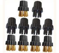 Sefdrert 10PCS Steam Mop Brush Heads Brass Brush Heads Replacement Parts Steamer Cleaning Brush Heads Accessories