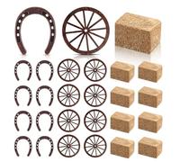 Sefdrert 24 Pieces Western Party Supplies Vintage Table Centerpieces for Lucky Horseshoe Wedding Party Favors Cowboy Decorations