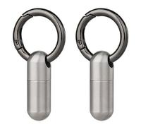 Sefdrert 2PCS Pill Box Keychain Waterproof Stainless Steel Pill Box Pill Bottle Cache Pill Box Container Keychain Pill Box