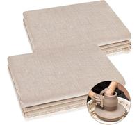 Sefdrert 2Pcs Pottery Linen Cloth Hessian Clay Sculpture Tool Washable Reusable Drop Cloth for Paint Painting 39 X 59Inch