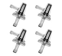 Sefdrert 4Pcs Universal Motorcycle Right Angle Inline Filter 1/4 Inch 6mm Hose Lines for