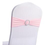 Sefdrert 50PCS Elastic Chair Knot Wedding Decoration Buckle Sashes Back Cover Hotel Home Seat Elegant Modern Ribbon Decors,D