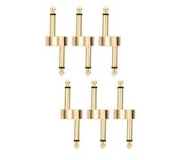 Sefdrert 6PCS Guitar Effect Pedal Connector Pedal Couplers Connector Plug Metal Solder Connection Coupler Crank Jumper Patch
