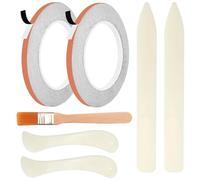 Sefdrert 7/32 Inch Width Copper Foil Tape for Stained Glass Making and DIY Crafts, with 2 Rolls 36 Yards Tapes,4 Plastic Scrapers