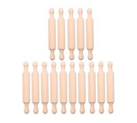 Sefdrert 7In Wooden Mini Rolling Pin Long Kitchen Baking Small Dough Rolling Pin for Children Fondant Pastry Pizza Crafting 15Pcs