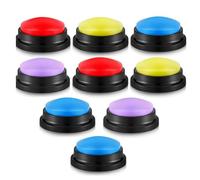 Sefdrert 8 PCS Answer Buzzers Button Answer Buzzer Game Show Buzzer Recordable Button Classroom Buzzers for Christmas Team Party
