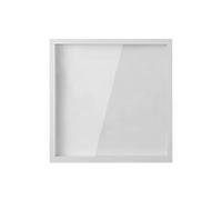 Sefdrert 8in Concert Travel Ticket Stub Memory Top Loading Keepsake Box with Slot, Clear Money Box, Memory Frame Boxes White