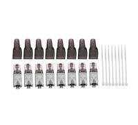Sefdrert 8Pcs Tool-Free Shielded RJ45 Cat 7 Termination Plug Cat7 Plug / Cat7 Connector Connectors Modular 23/24AWG-Black
