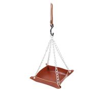 Sefdrert Bird Feeder Tray Hanging Bird Water Tray Garden Bird Feeder Outdoor Patio Hanging Bird Feeder Easy Install Brown
