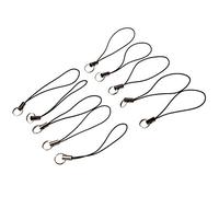 Sefdrert Cell Phone Strap Black/Silver Tone Split Ring (10)