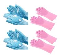 Sefdrert Cleaning Gloves Dogs Cats Bathing Shampoo Gloves Scrubbers Dishwashing Cleaner Gloves