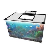 Sefdrert DIY Magnetic Aquarium Lid Fish Tank Hood Top Cover Anti-Jumping Net Cover Mesh to Protect Fish Jumping Out of Fish Tan