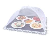 Sefdrert Folding Food Net Cover, Fly and Mosquito Proof -Up Food Cover, Breathable Cover 50x50cm Kitchen Supplies White