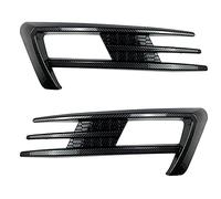 Sefdrert For Golf 7 MK7 2014 2015 2016 2017 Front Bumper Fog Light Grilles Fog Lamp Eyebrow Cover Trim Carbon Fiber Pattern