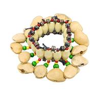 Sefdrert Indonesian Handmade Fruit Shell Hand Bell Fruit Adult Children Dance Performance Rhythm Instrument Hand Bell As Shown