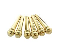 Sefdrert Metal Acoustic Guitar Bridge Pins 6pcs Brass Guitar Strings Fixed Cone String Pins String Nails