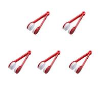 Sefdrert New Double-Sided Glasses Brush, Soft Microfiber Glasses Cleaner, Glasses Cleaning Brush, Wiping Tool Red